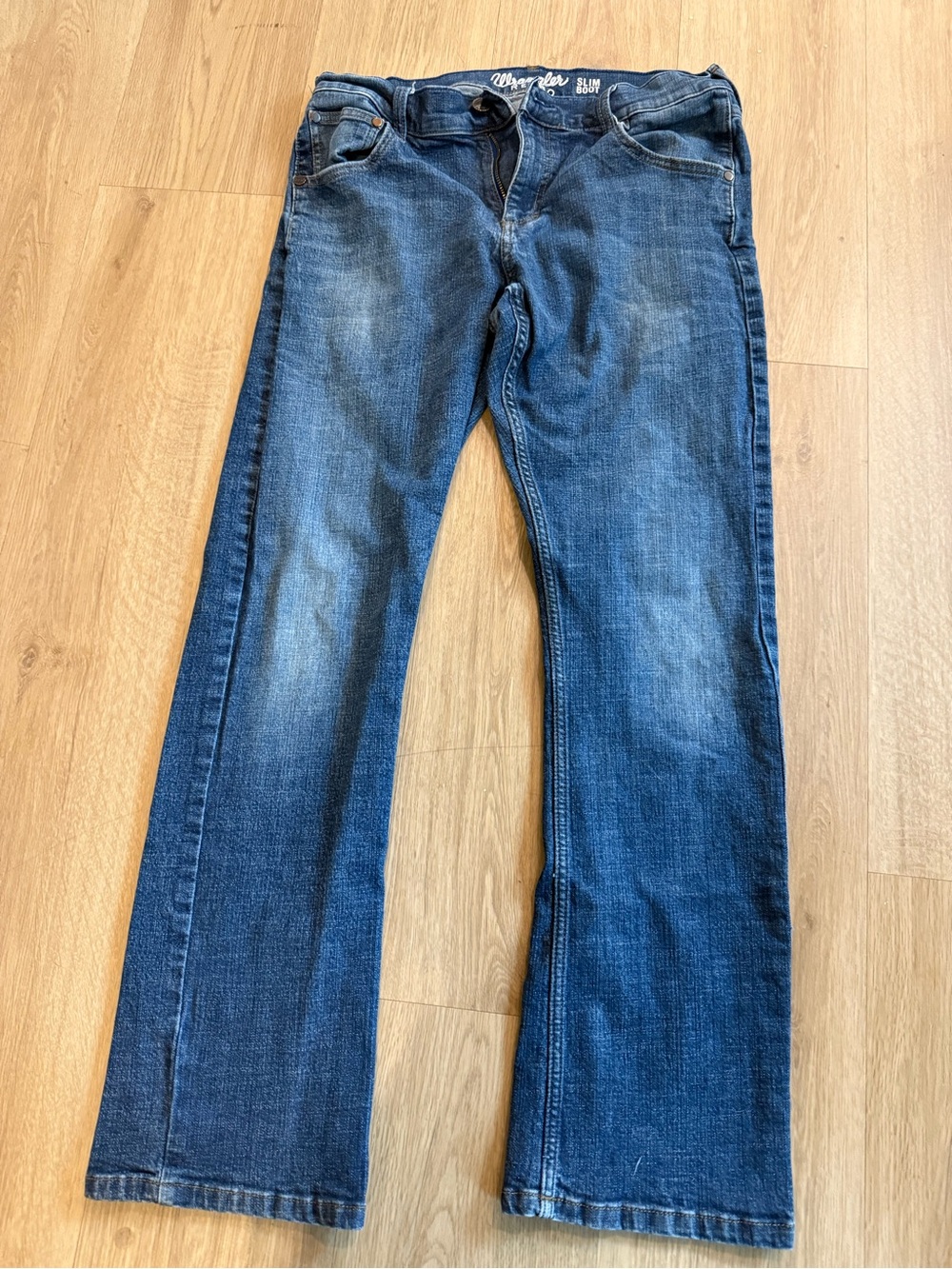 Retro Wrangler Slim Bootcut Men’s Jeans - Dark Blue